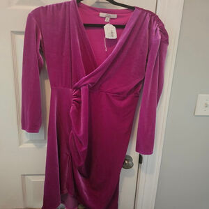 Women's Atlein Collective Fuchsia Long Sleeve Dress XL
